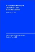 Elementary Theory of L-Functions and Eisenstein Series