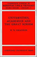 Universities, Academics and the Great Schism