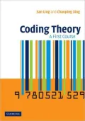 Coding Theory: A First Course