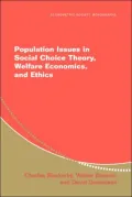 Population Issues in Social Choice Theory, Welfare Economics and Ethics