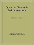 Quantum Gravity in 2+1 Dimensions