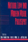 Natural Law and Modern Moral Philosophy: Social Philosophy and Policy, Vol. 1