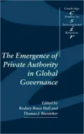 Emergence of Private Authority in Global Governance