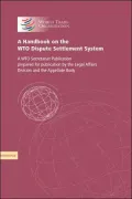 Handbook on the WTO Dispute Settlement System: A WTO Secretariat Publication