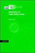 Dictionary of Trade Policy Terms