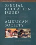 Special education issues within the context of American society