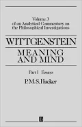 Wittgenstein Meaning And Mind V3 Part 1, Vol. 1