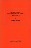 Characters of Reductive Groups over a Finite Field. (AM-107)