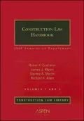 Construction Law Handbook: Cummulative Supplement Volumes 1 and 2 - Robert F. Cushman - Pape...