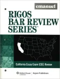 California Essay Exam Review (Rigos Bar Review Series)
