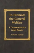 To Promote the General Welfare