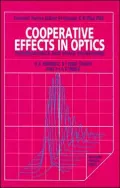 Cooperative Effects in Optics