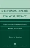 Solutions Manual for Financial Literacy