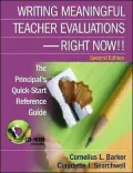 Writing Meaningful Teacher Evaluations - Right Now The Principal's Quick-Start Reference Guide