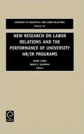 New Research On Labour Relations And The Performance Of university HR/IR, 10