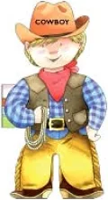 Cowboy (Little People Shape Books Series)