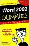 Word 2002 for Dummies Quick Reference