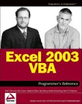 Excel 2003 VBA Programmer's Reference