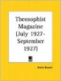 Theosophist Magazine July 1927-September