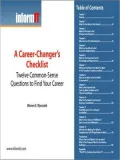 A Career-Changer's Checklist: Twelve Common-Sense Questions to Find Your Career