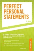 Peterson's Perfect Personal Statements Law-Business-Medical-Graduate School