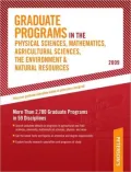 Graduate Programs in the Physical Sciences, Mathematics, Agricultural Sciences, the Environment and Natural Resources