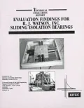 Evaluation Findings for R. J. Watson, Inc., Sliding Isolation Bearings