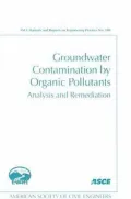 Groundwater Contamination by Organic Pollutants: Analysis and Remediation