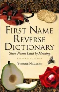 First Name Reverse Dictionary: Given Names Listed by Meaning
