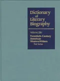 Dictionary of Literary Biography, Vol. 206