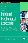 Individual Psychological Assessment: Predicting Behavior in Organizational Settings, Vol. 8