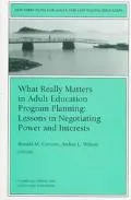 What Really Matters in Adult Education Program Planning