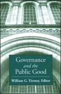 Governance and the Public Good