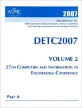 Proceedings of ASME Int'l Design Engineering Tech Conf & Computers & Information in Engrg Conf:Vol 2 PARTS A&B, Vol. 2
