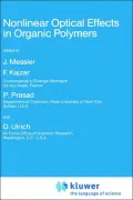 Nonlinear Optical Effects in Organic Polymers