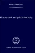 Husserl and Analytic Philosophy