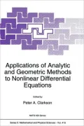 Applications of Analytic and Geometric Methods to Nonlinear Differential Equations