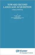Toward Second Language Acquisition