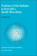 Prediction of Solar Radiation in Areas with a Specific Microclimate