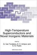 High-Temperature Superconductors and Novel Inorganic Materials
