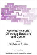 Nonlinear Analysis, Differential Equations and Control : Proceedings of the NATO Advanced Study Institute, Universite de Montreal, Canada, July 27-August 7