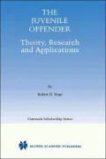 The Juvenile Offender; Theory, Research And Applications