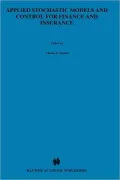 Applied Stochastic Models & Control For Finance And Insurance