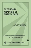 Secondary Analysis of Survey Data, Vol. 53