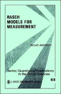 Rasch Models For Measurement, Vol. 68