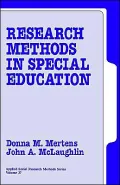 Research Methods In Special Education, Vol. 37