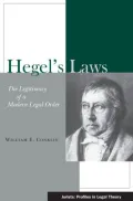 Hegel's Laws: The Legitimacy of a Modern Legal Order