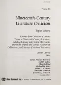 Nineteenth Century Literary Criticism, Vol. 44