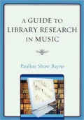 Guide To Library Research In Music