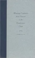 Marriage Contracts from Chaucer to the Renaissance Stage